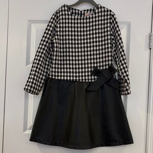 Incity Stylish Black and White Kids Dress